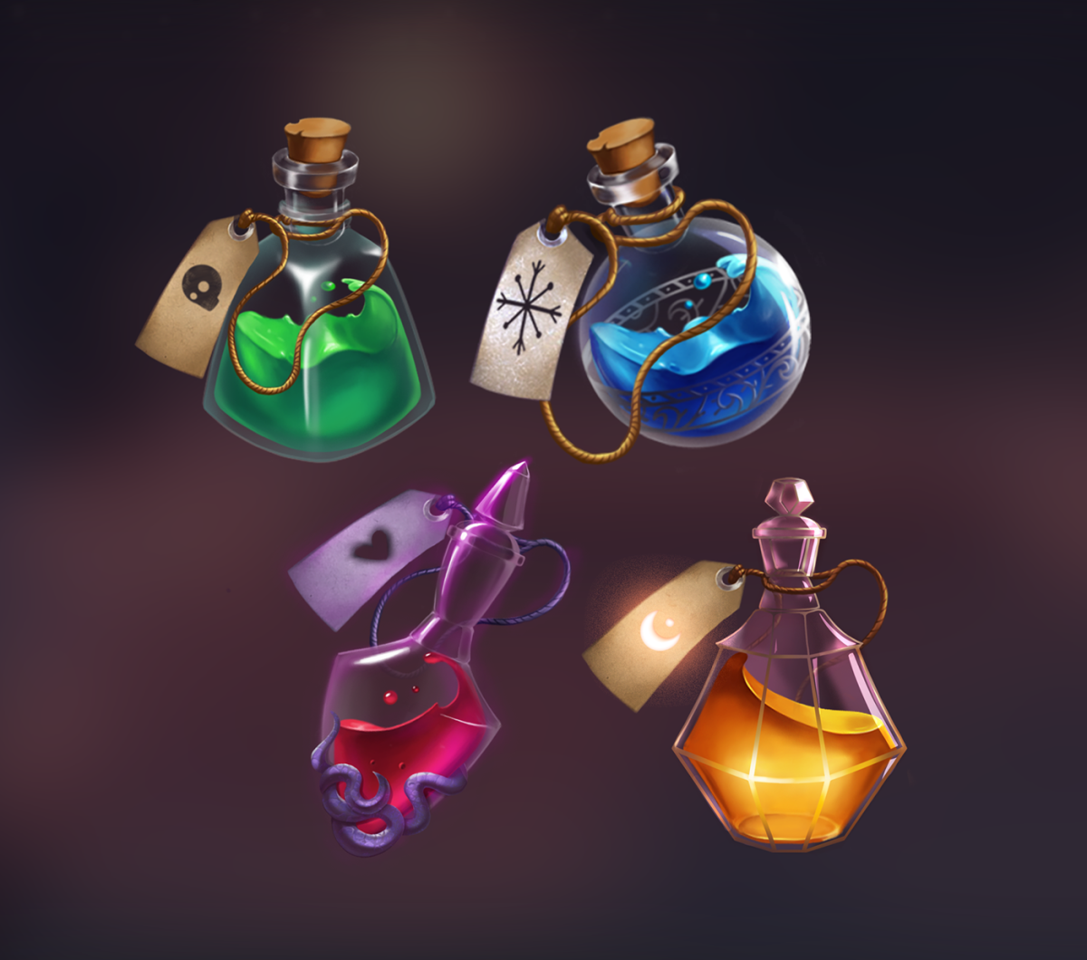 Колба с зеленым зельем