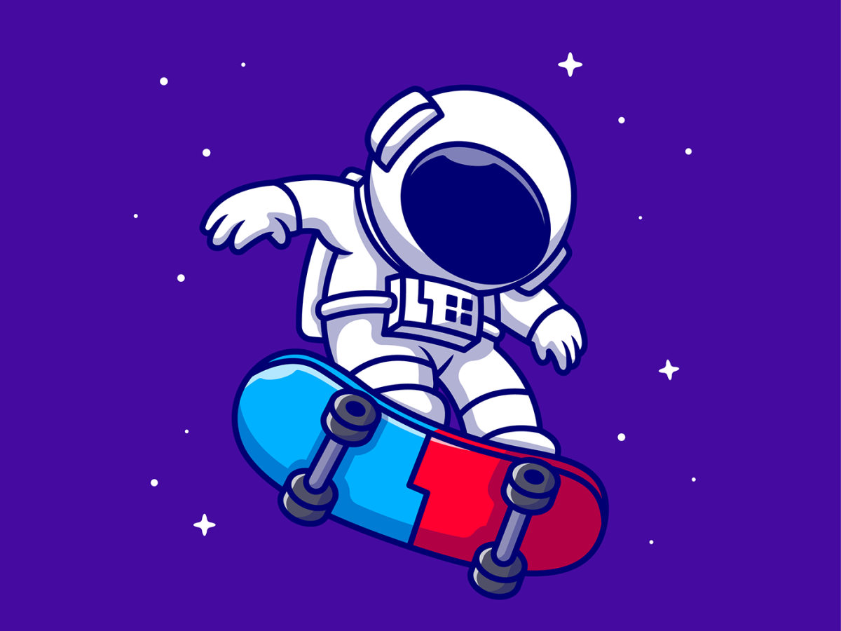 Космонавт в космосе Графика