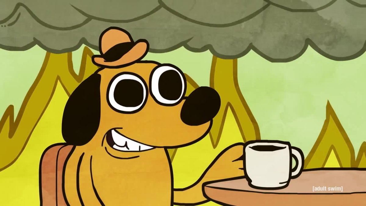 Собачка в огне