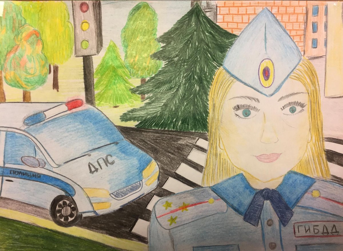 Рисунок на тему ГИБДД