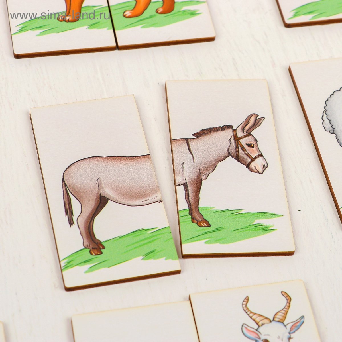 Половинки животных для детей