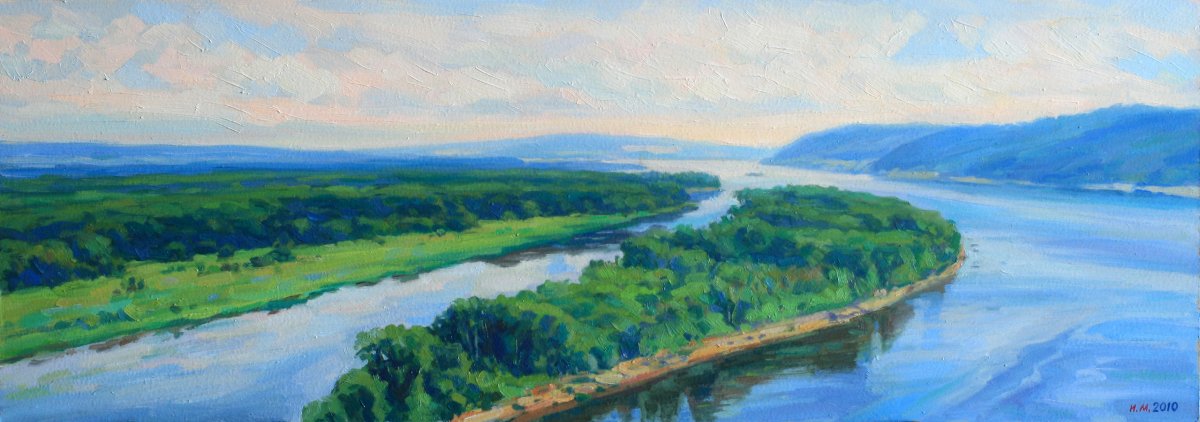 Река Волга рисунок