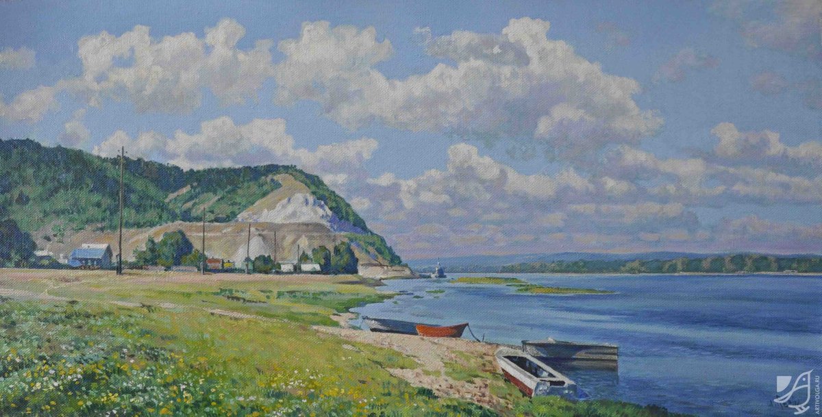 Илья Репин пейзаж Волга Ширяево
