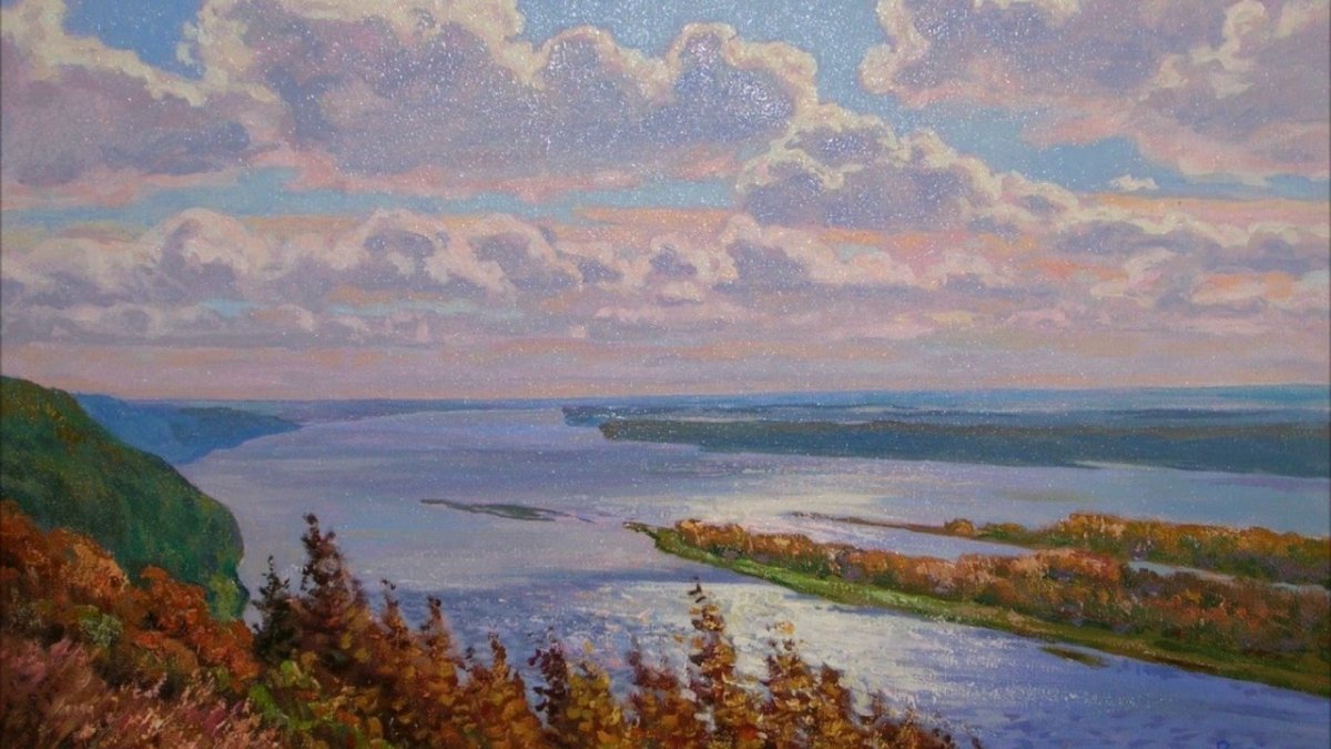 Волга жигулевских гор Левитан