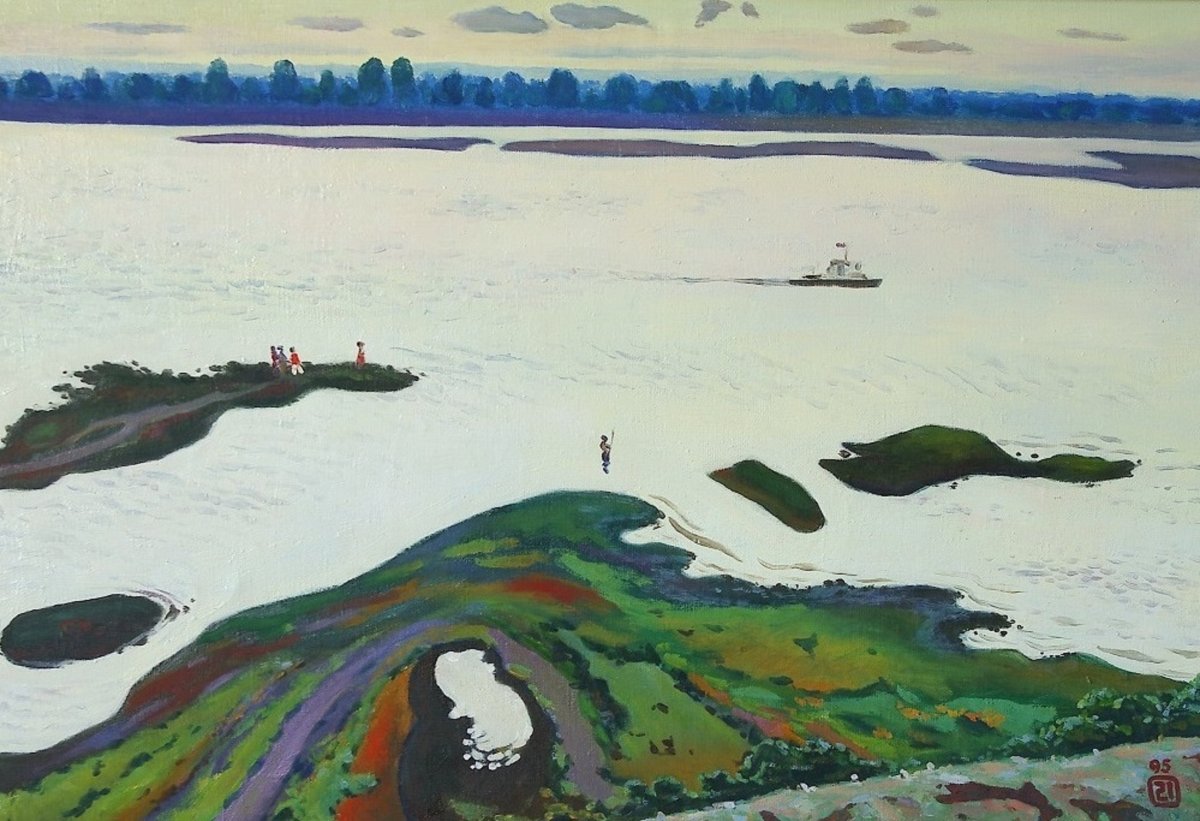 Река Волга арт