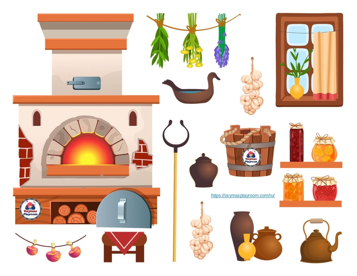 Декорации русской печки