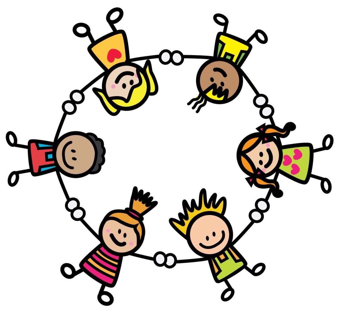 Дети в кругу за руки