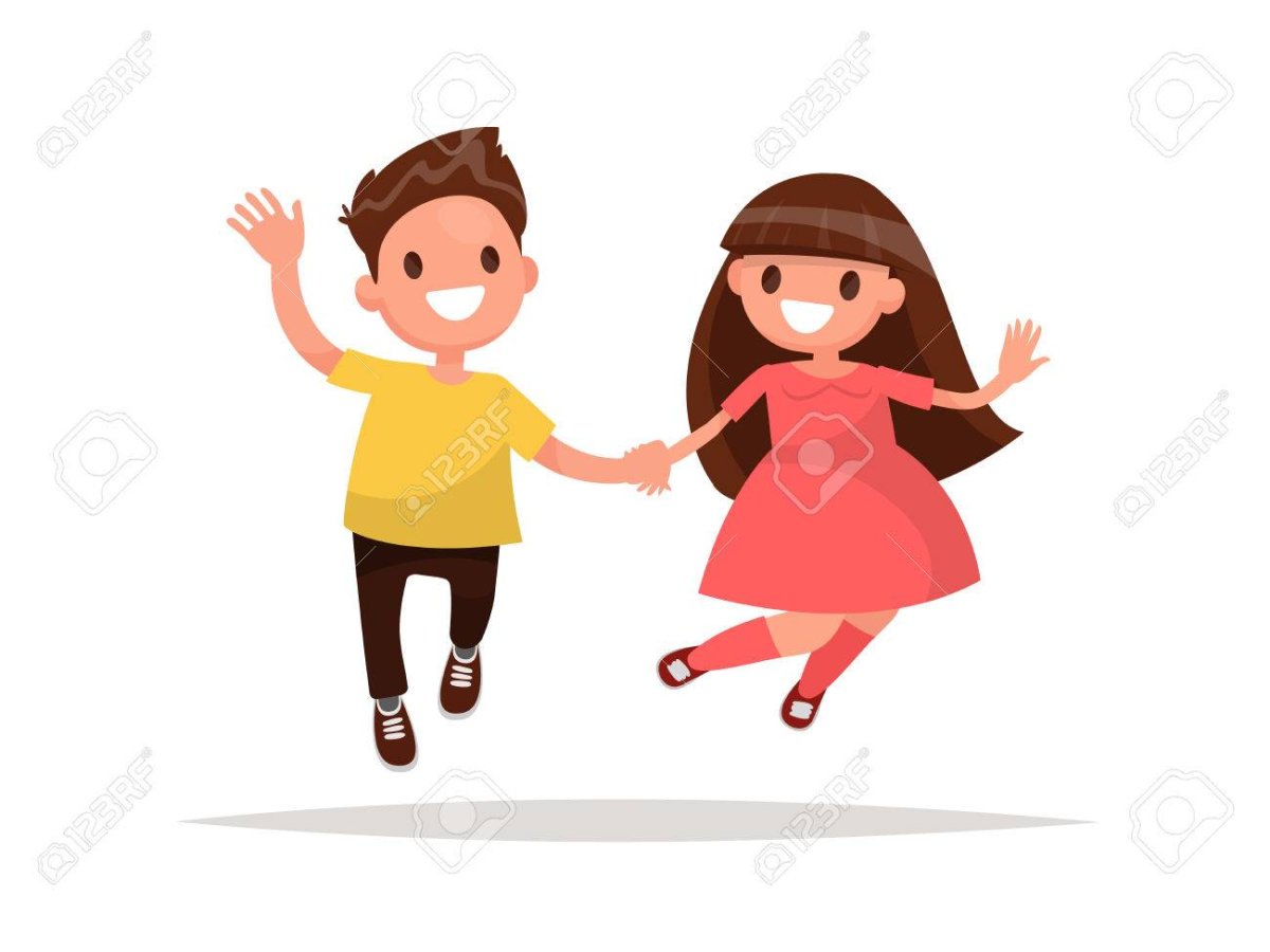 Дети держатся за руки