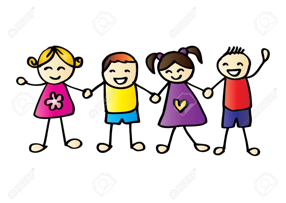 Дети держатся за руки