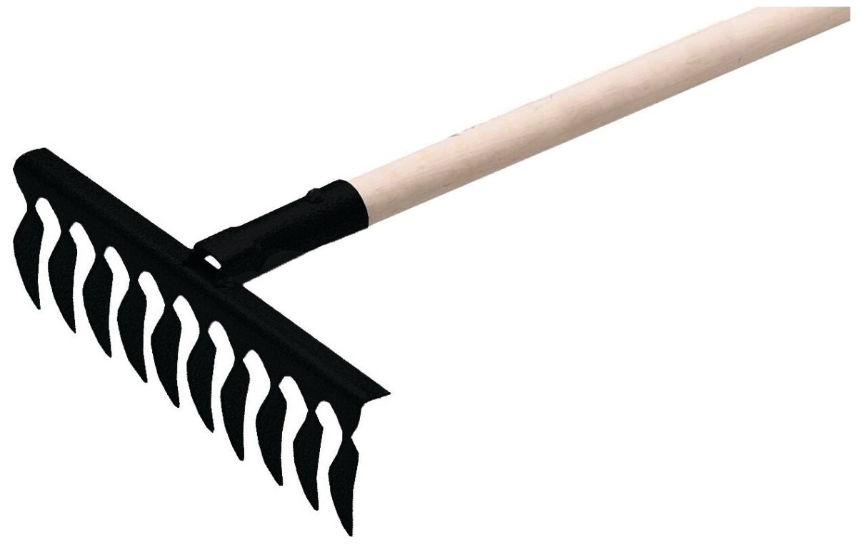 Грабли на белом фоне