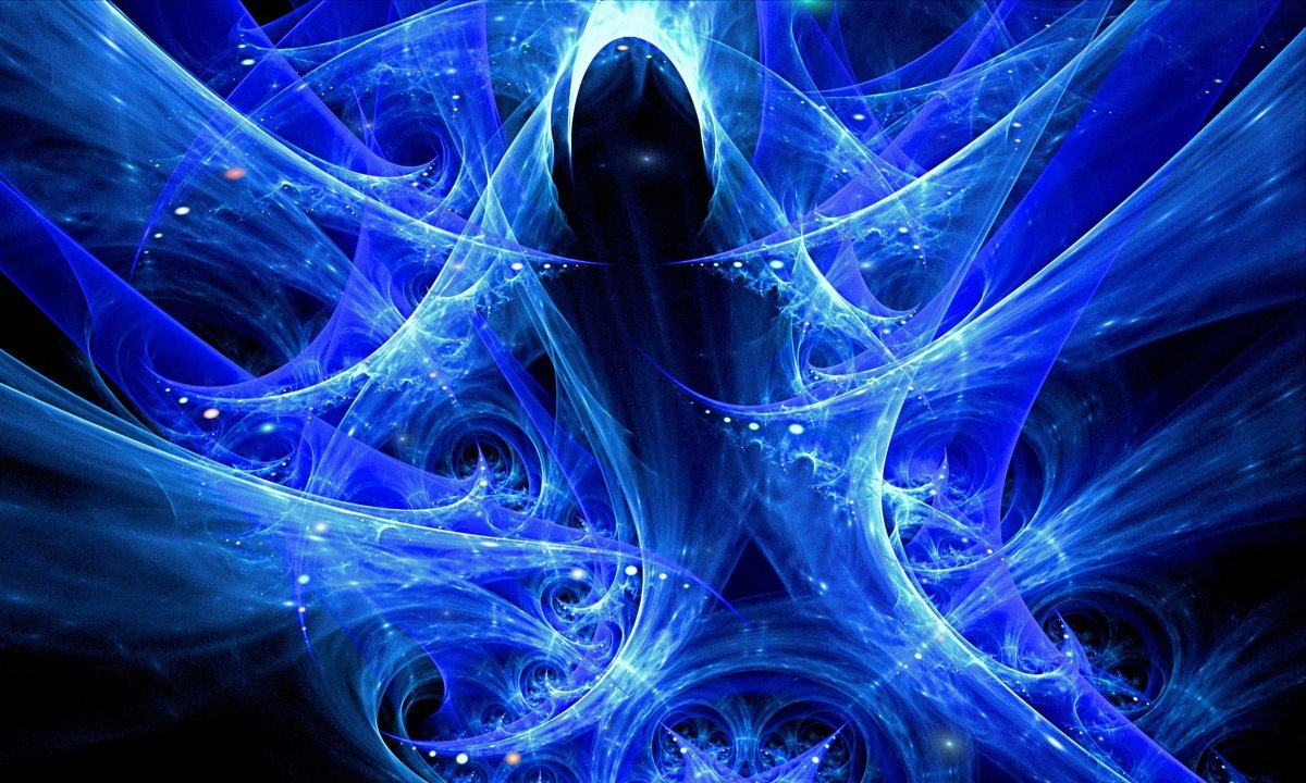 Абстракция синий цвет