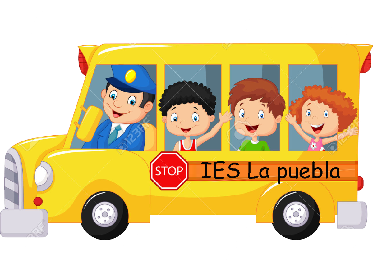 Автобус мультяшный с пассажирами