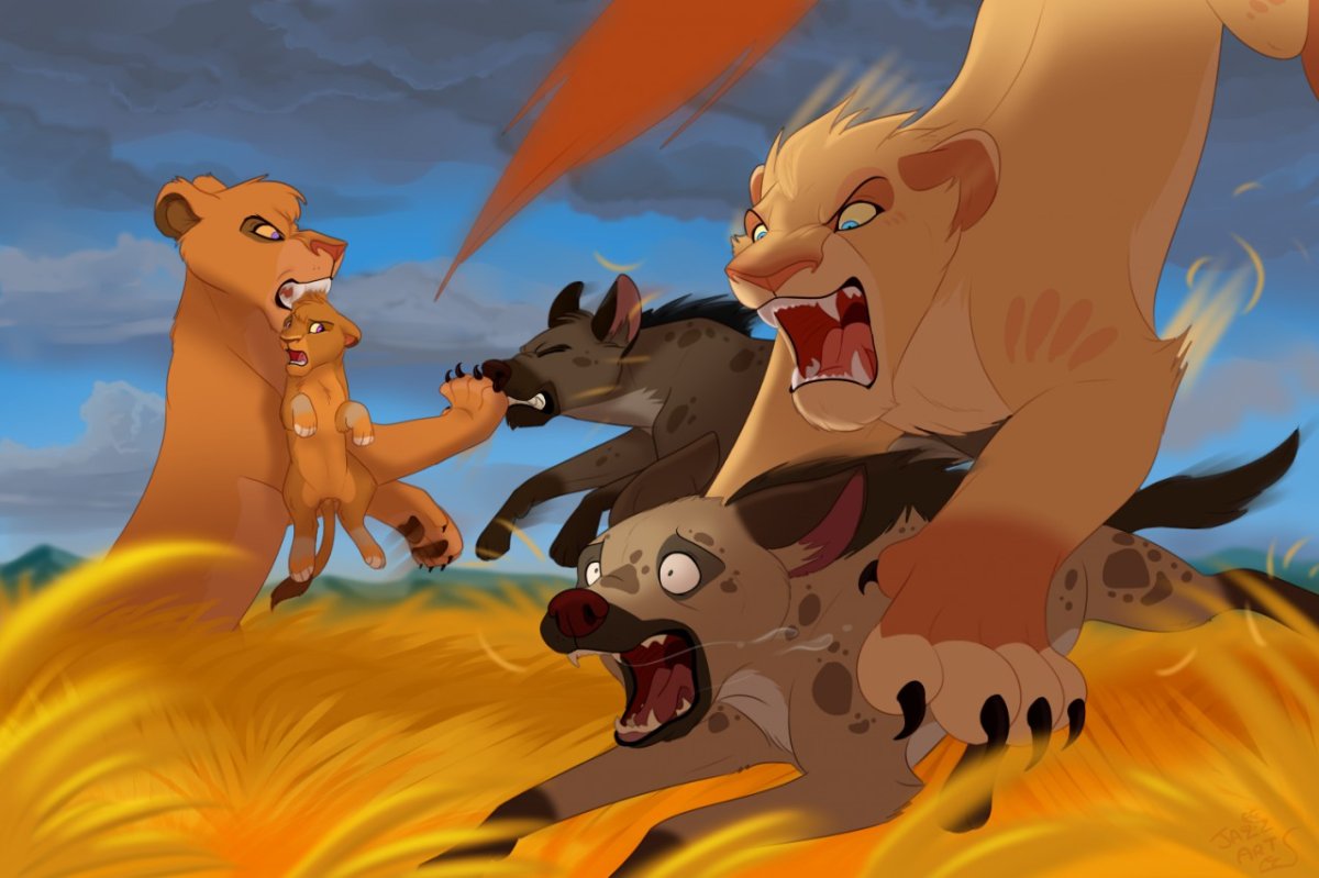 Король Лев Шензи и шрам