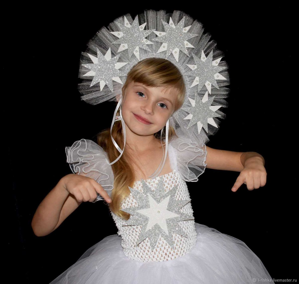 Платье Снежинка для девочки на новый год
