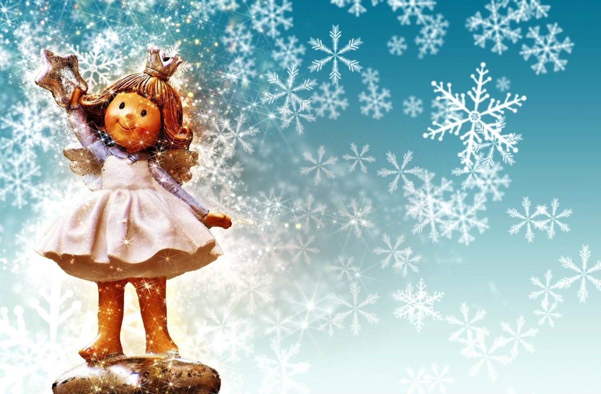 Ангел снежинки иллюстрация