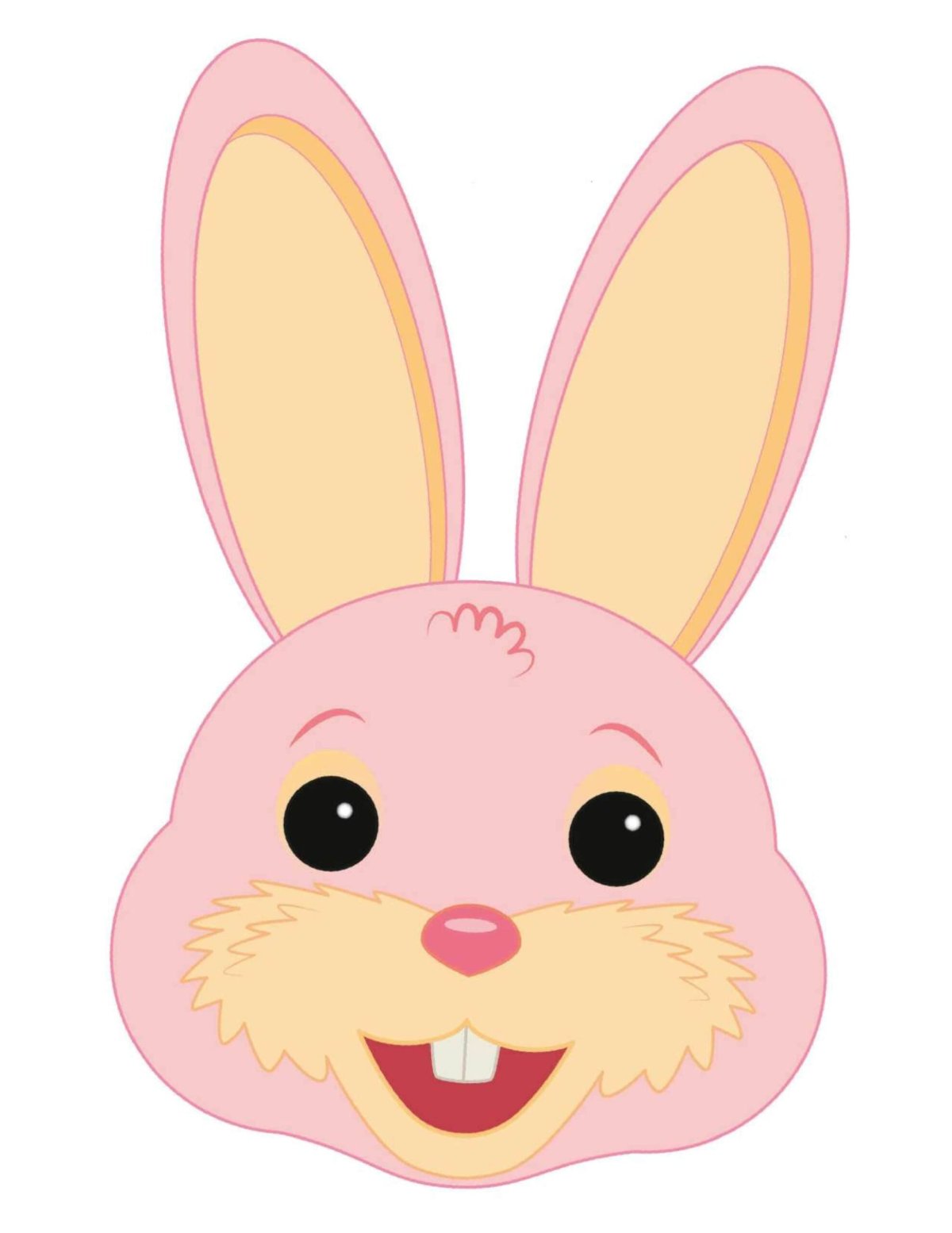 Маска зайчика раскраска