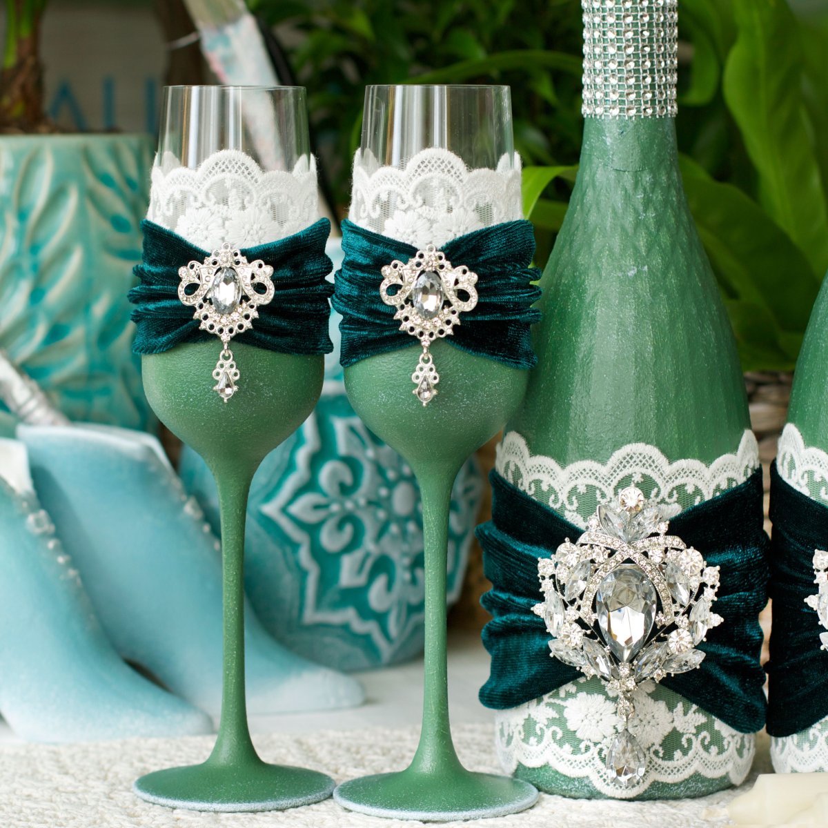 Торт на изумрудную свадьбу 55 лет