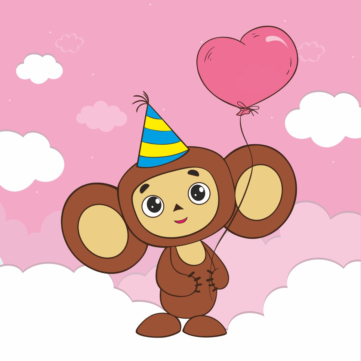 Чебурашка с шариками