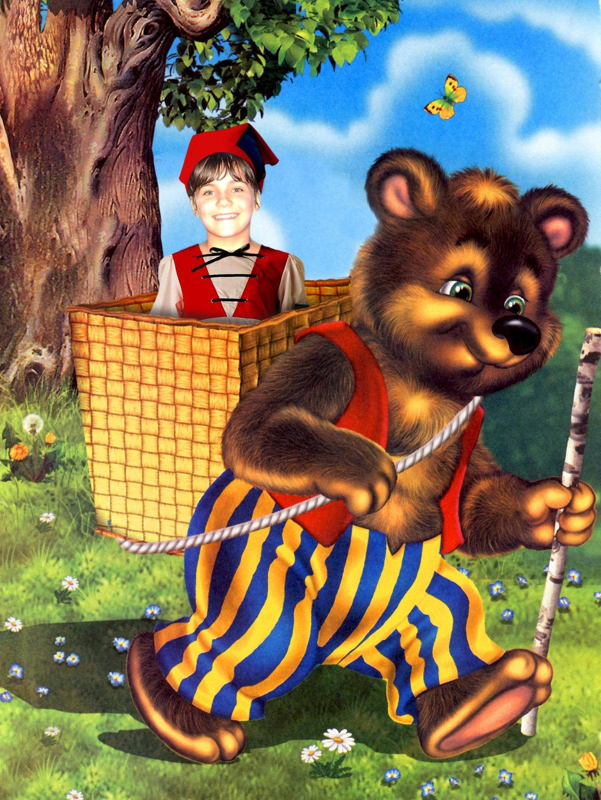 Мишка с корзинкой