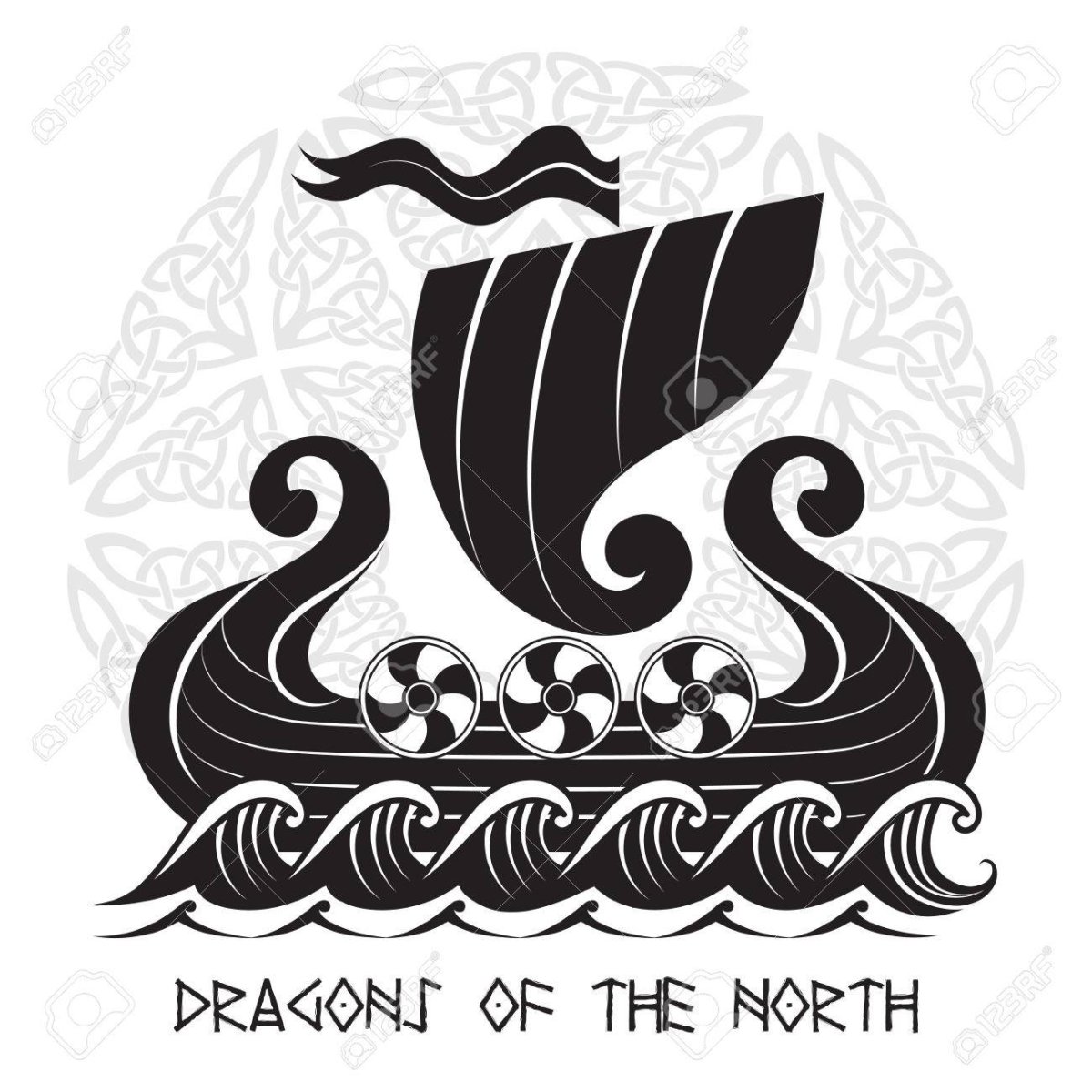 Корабли викингов орнамент