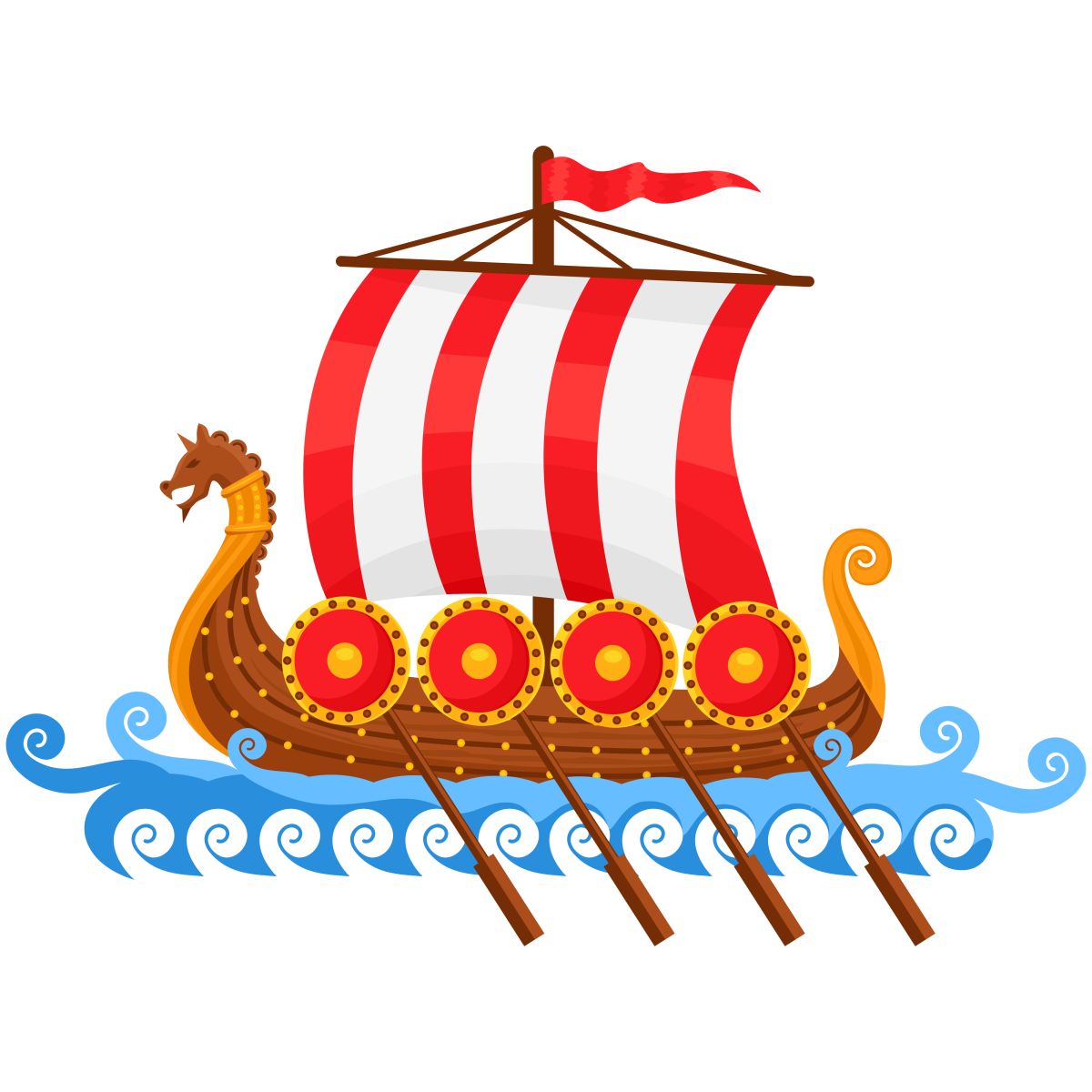 Корабль викингов для детей