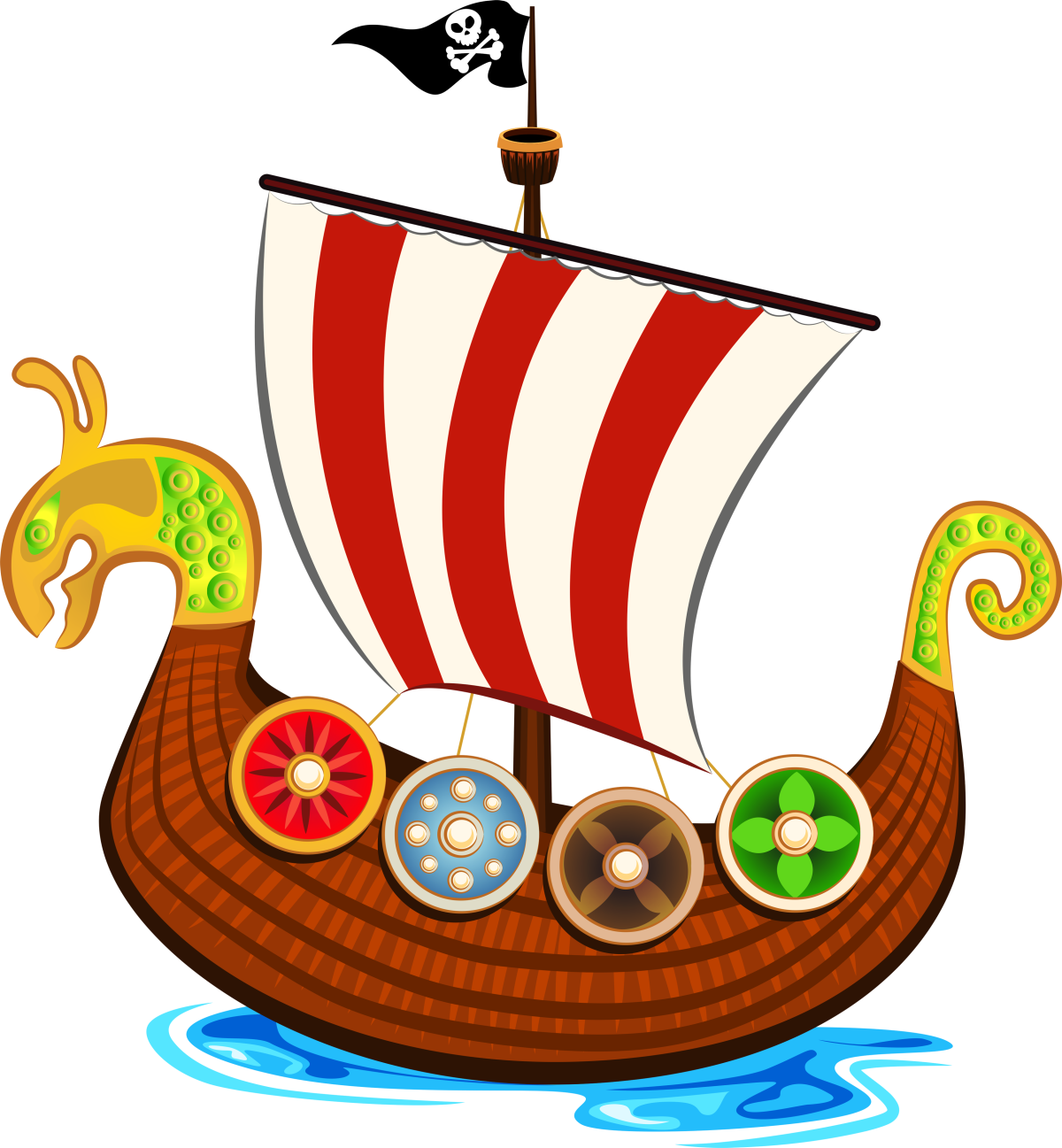 Корабль викингов для детей