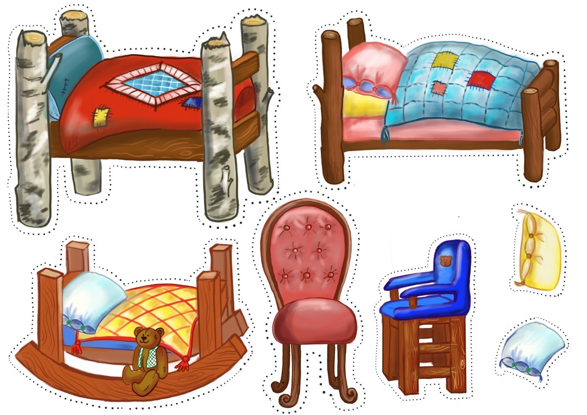 Контурные изображения мебели