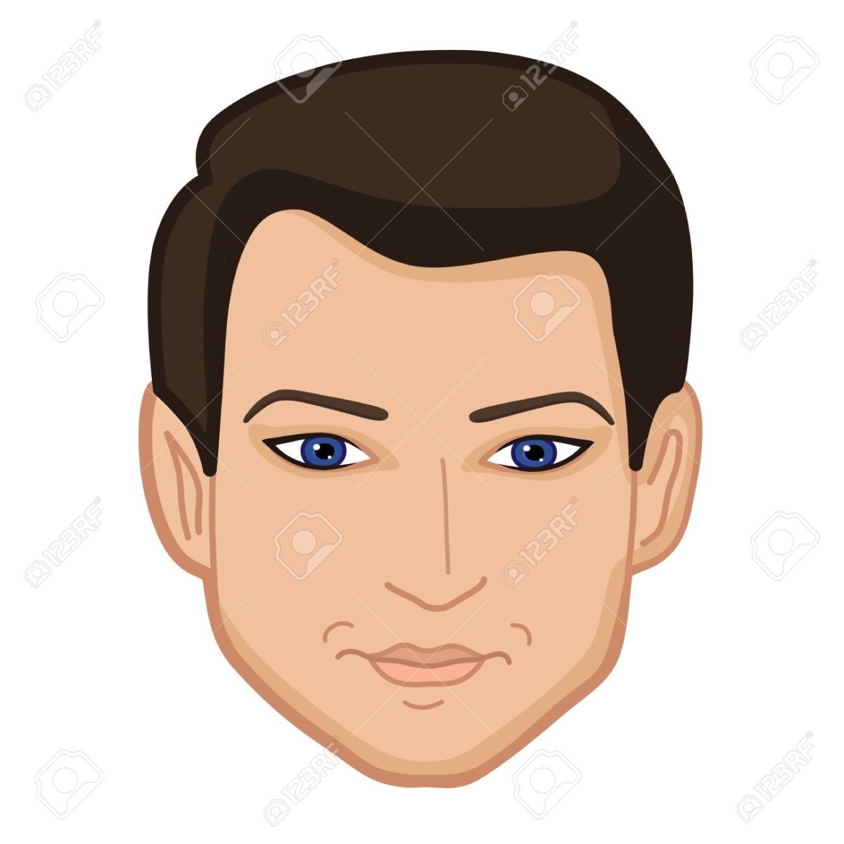 Макет лица мужчины