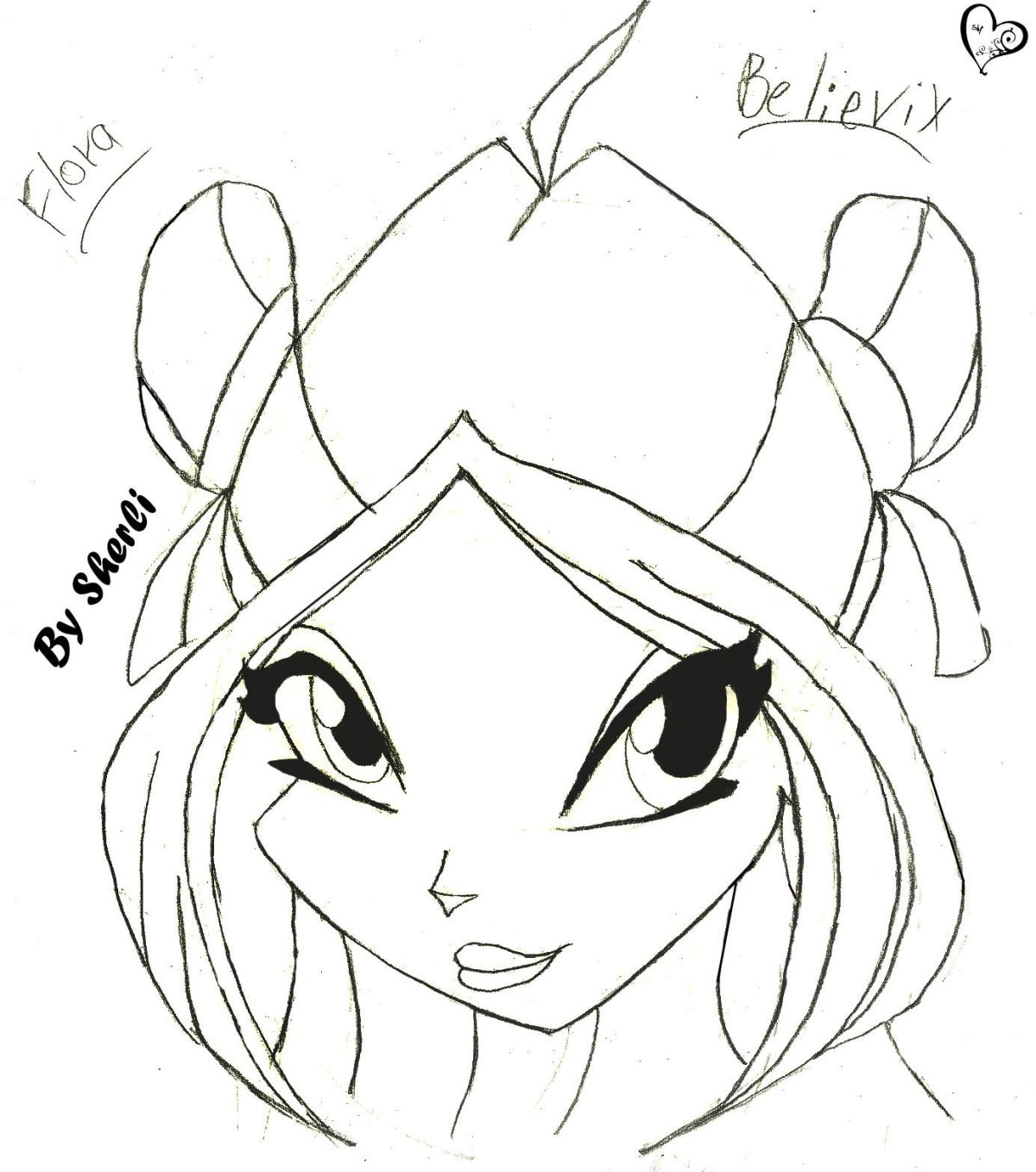 Нарисовать Винкс Флора