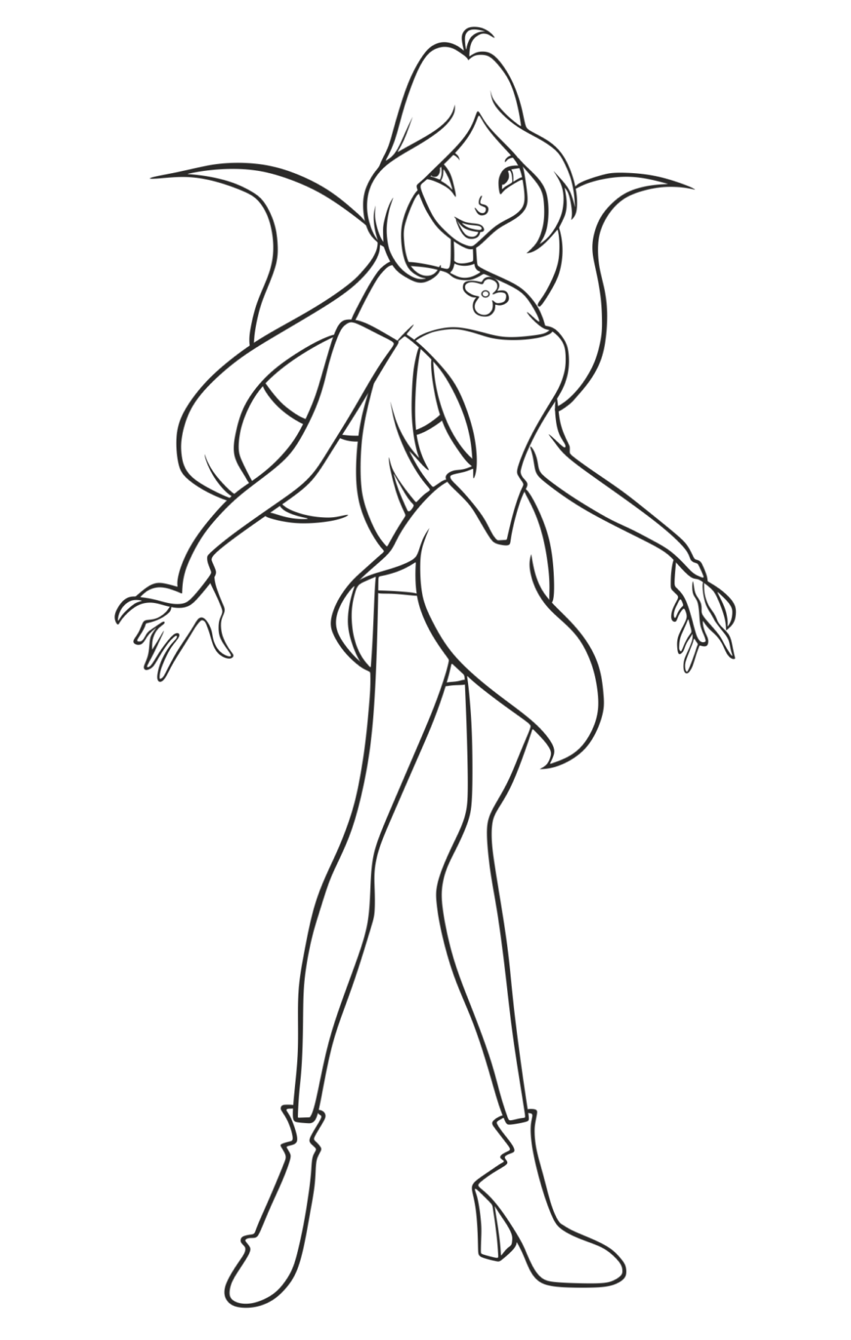 Раскраски Винкс Флора чармикс