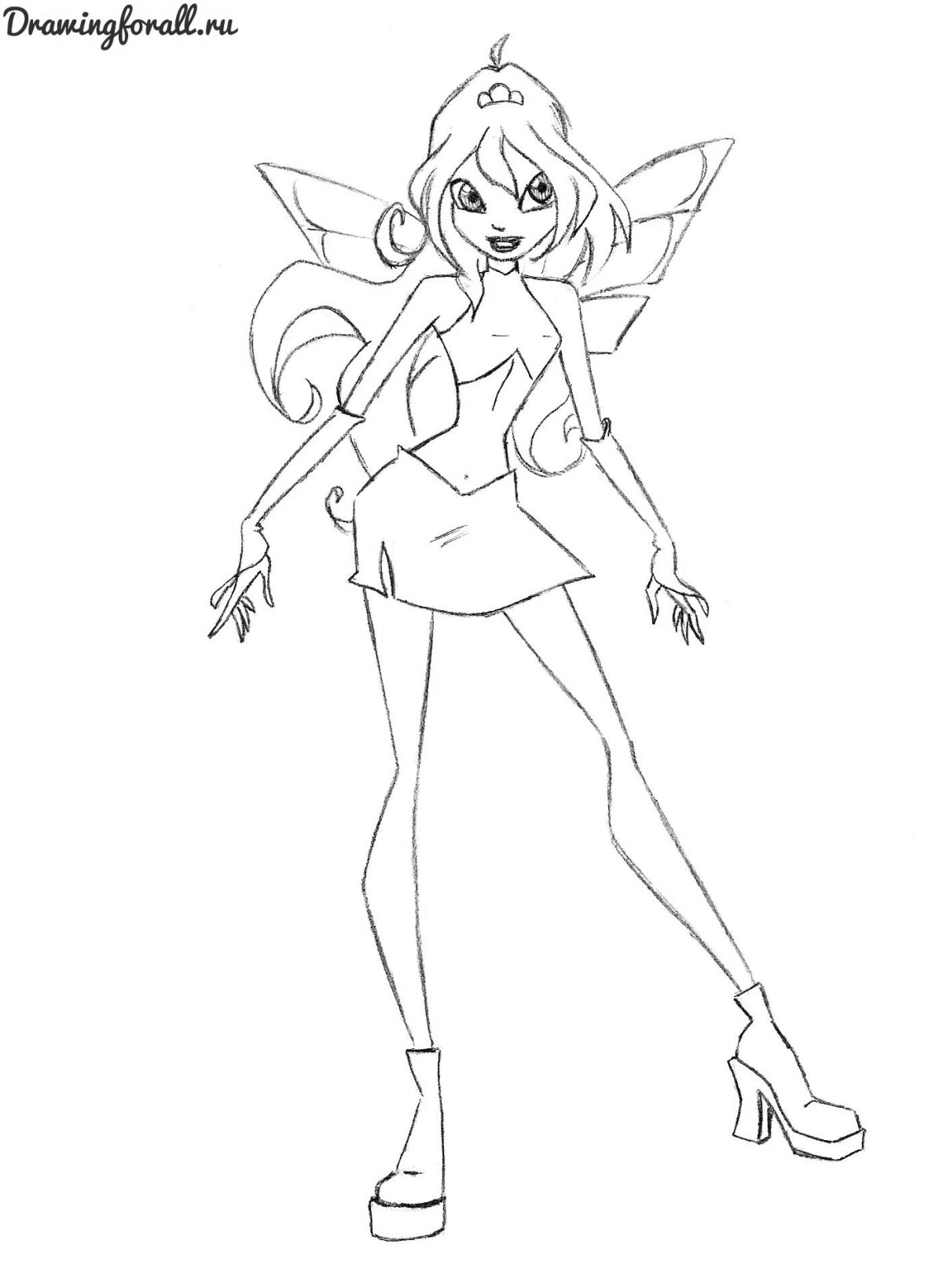 Фея Блум маркерами