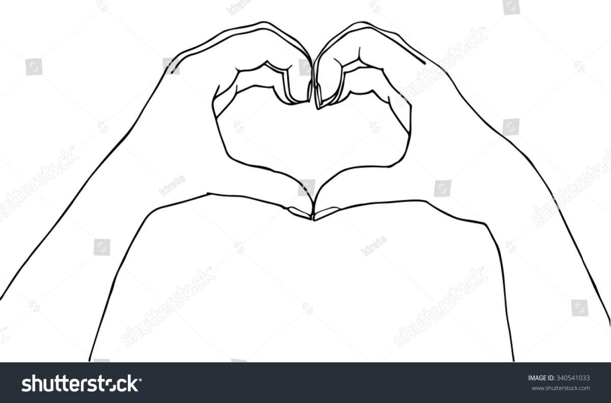 Сердце в руках рисунок