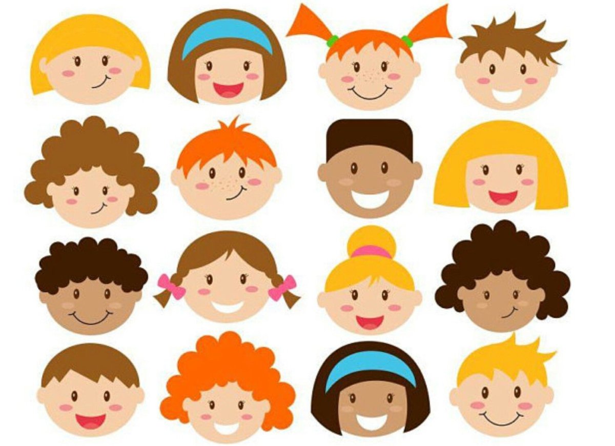 Лица детей клипарт