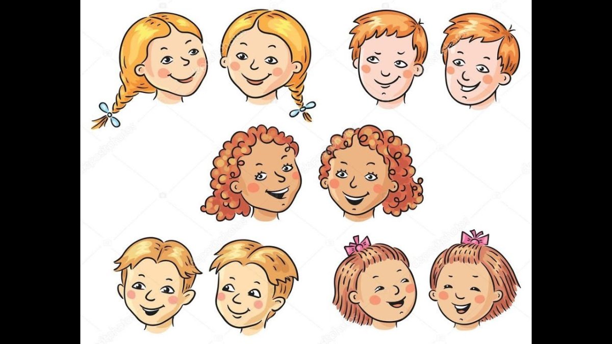 Мордашки для рисования причесок