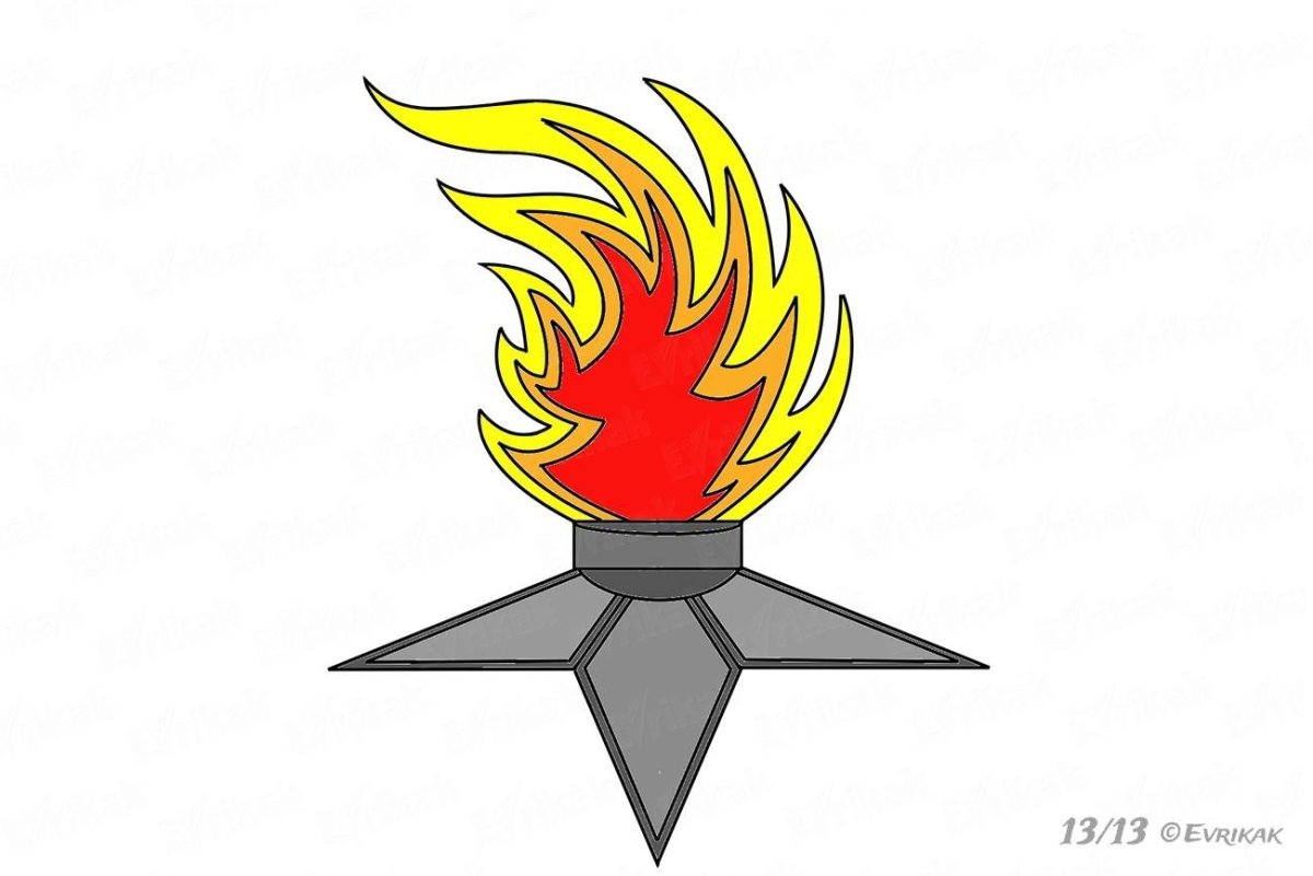 Вечный огонь Ульяновск рисунок