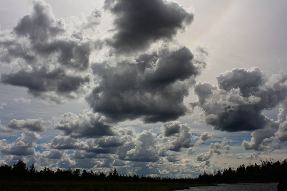 Небо затянуто облаками