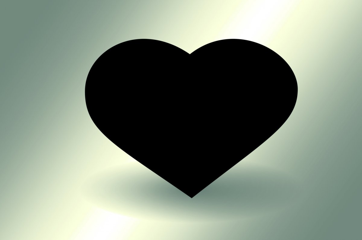 Стикер черное сердце