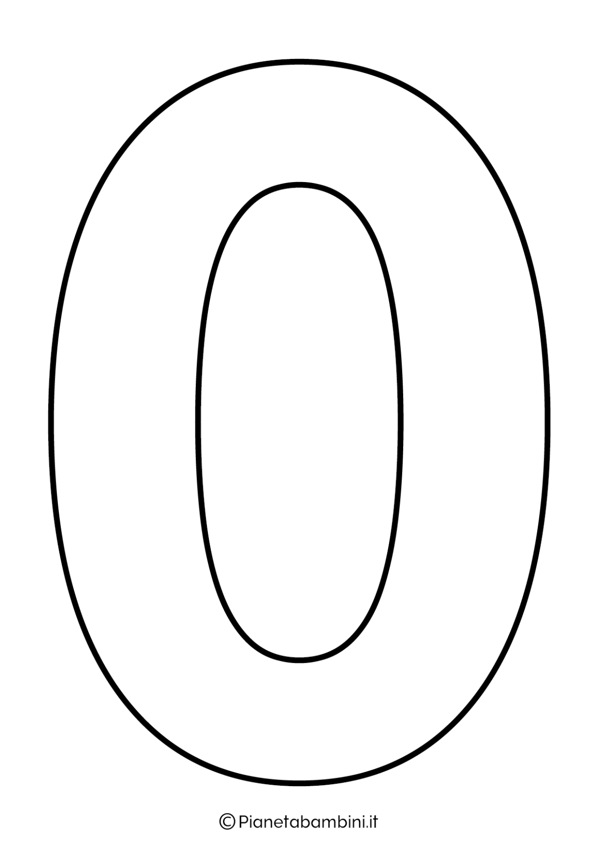 Цифра 0 трафарет для торта а4