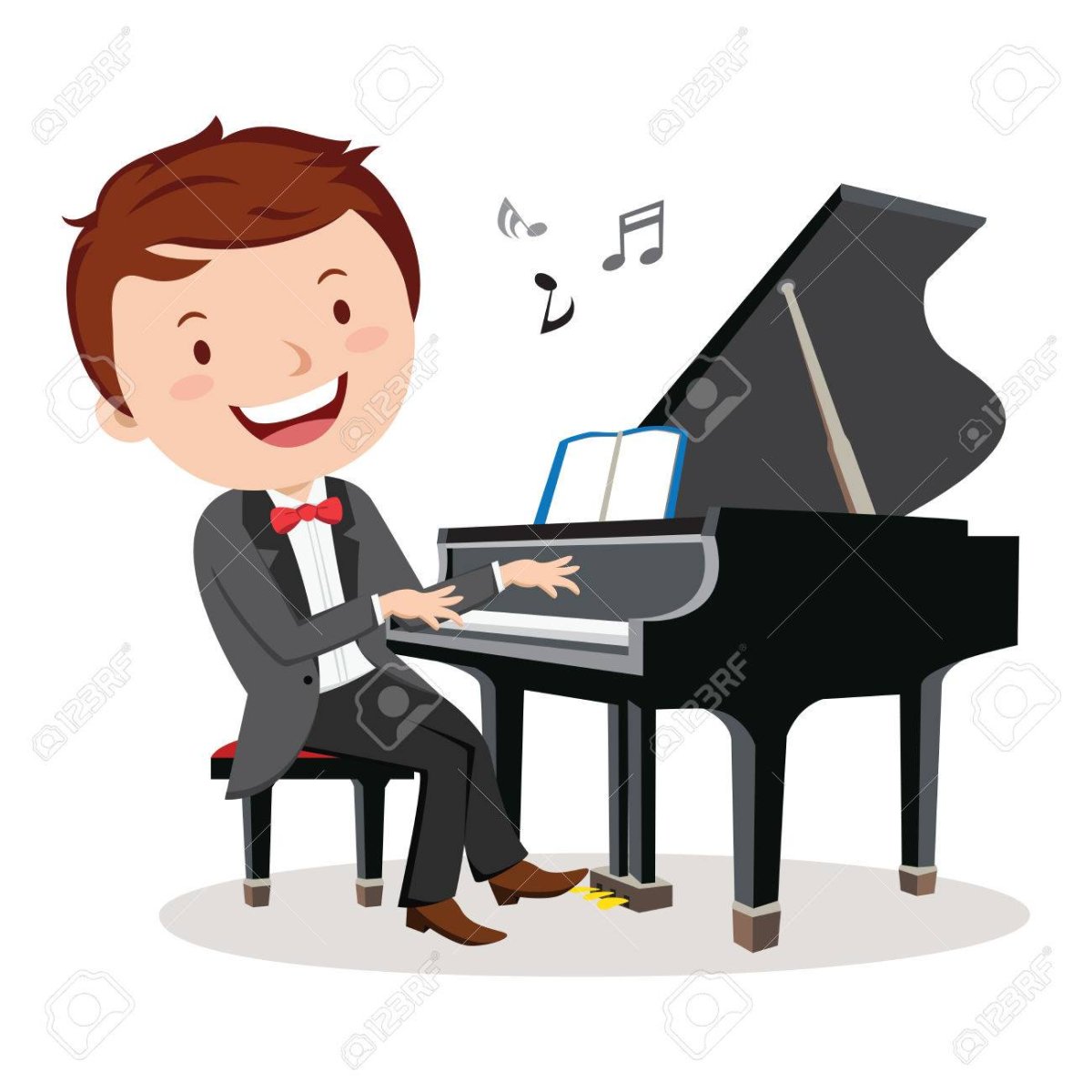 Пианист мультяшный