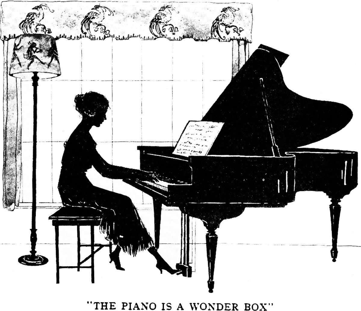 Брамс и пианино рисунок