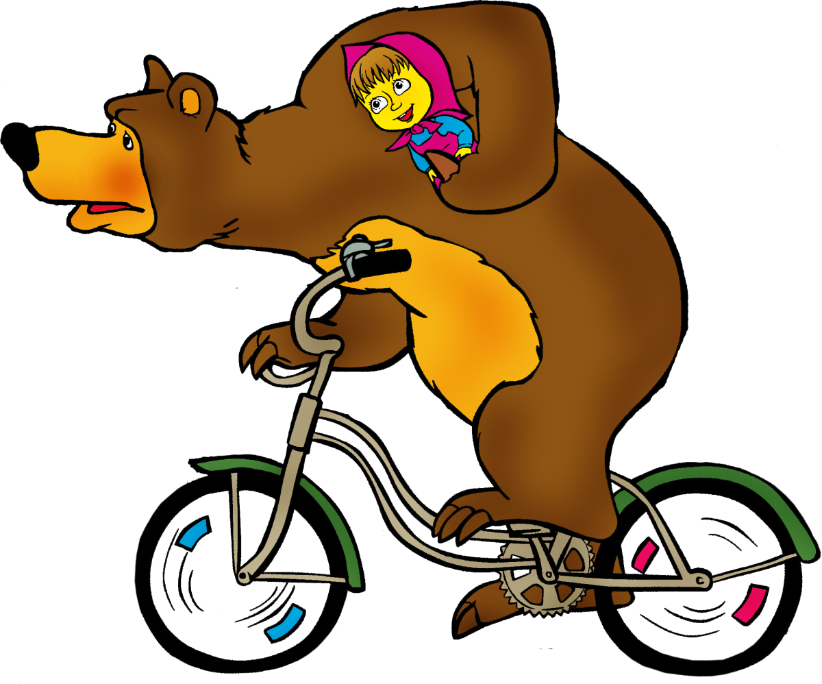 Лев катается на велосипеде