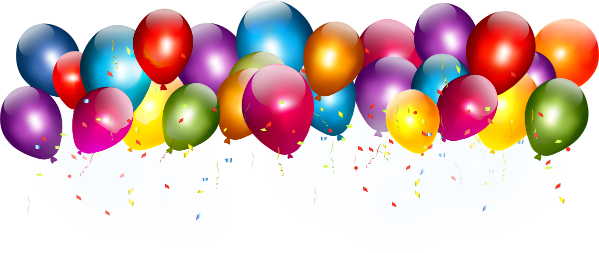Воздушные шары на белом фоне