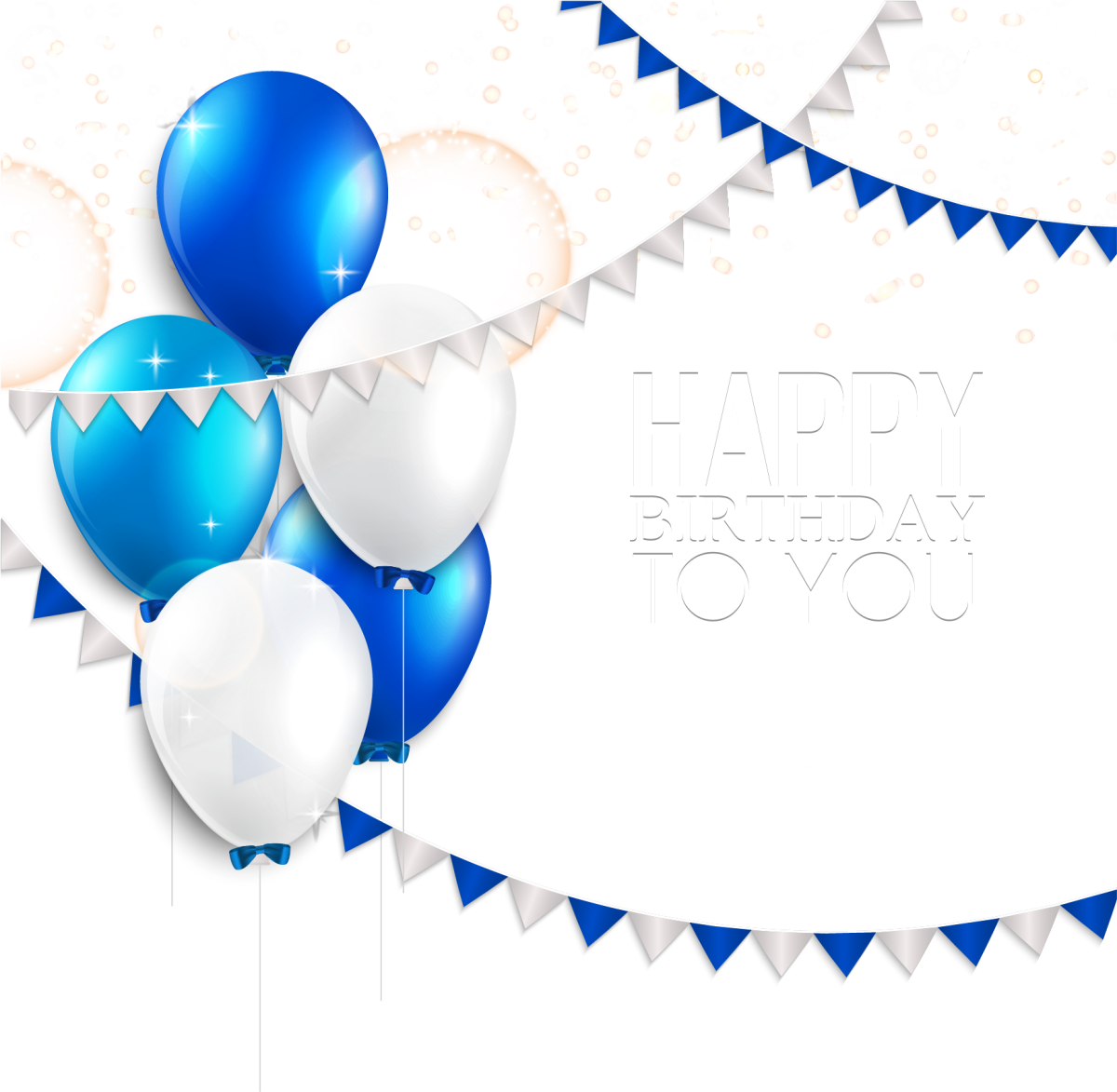 Синие шары на прозрачном фоне