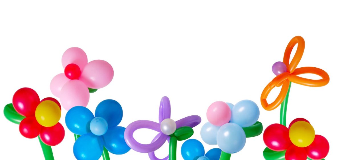 Из шариков фигурки на прозрачном фоне