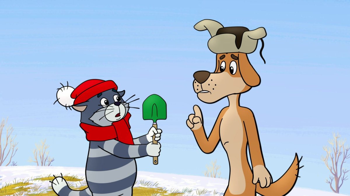 Простоквашино герои на белом фоне