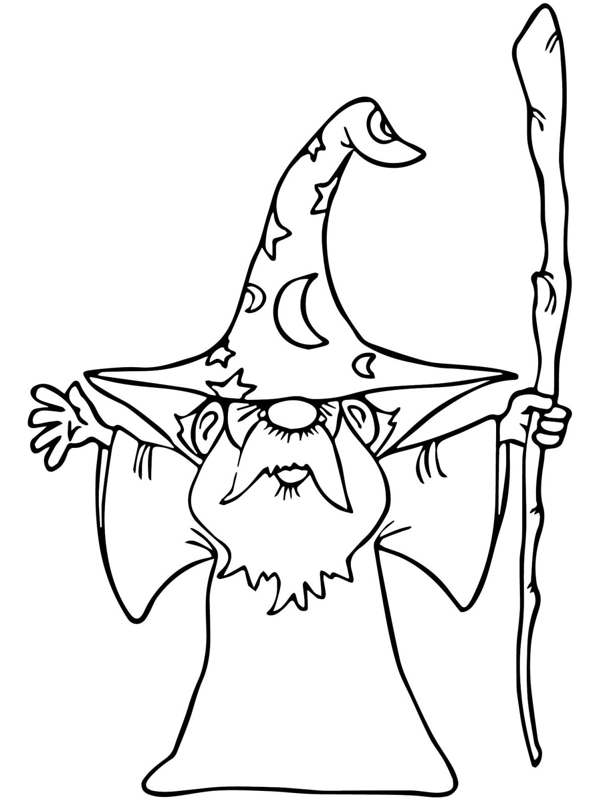 Волшебник раскраска