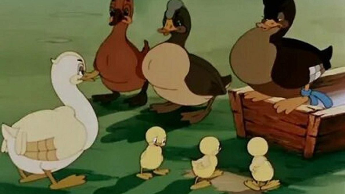 Гадкий утенок лебедь раскраска