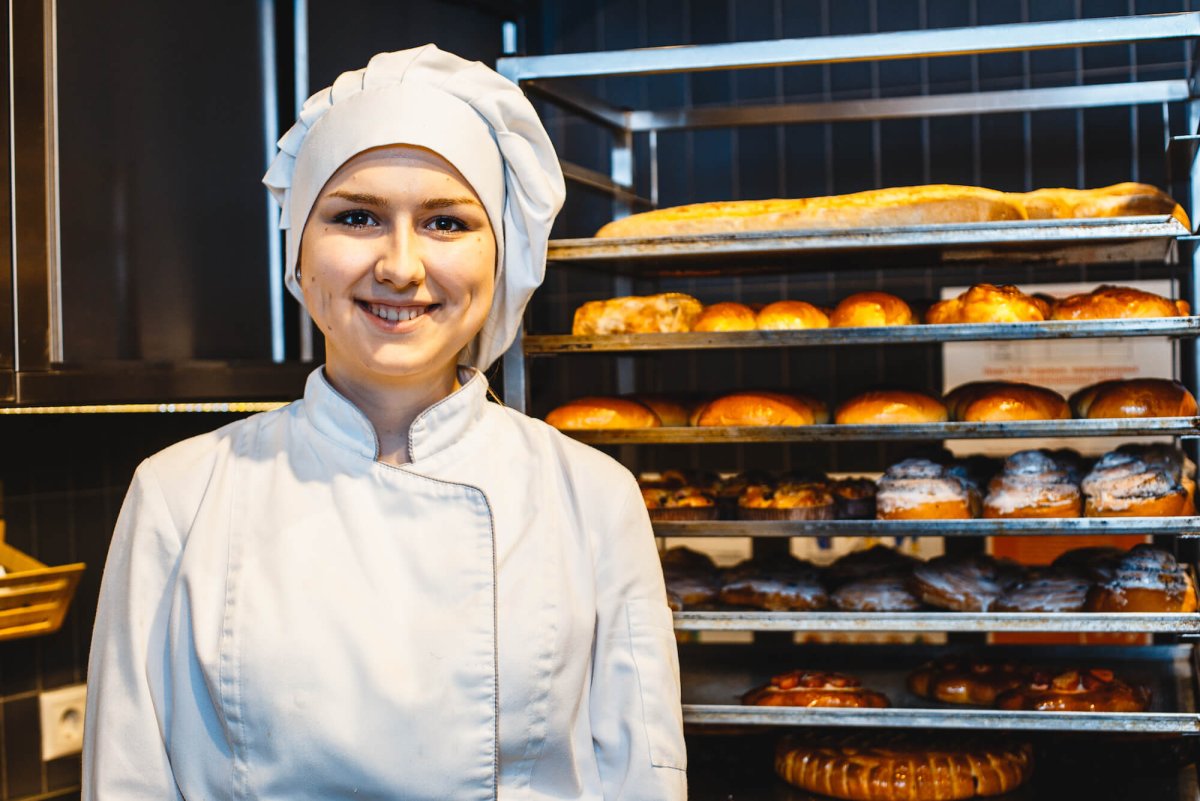 Девушка пекарь фотосессия