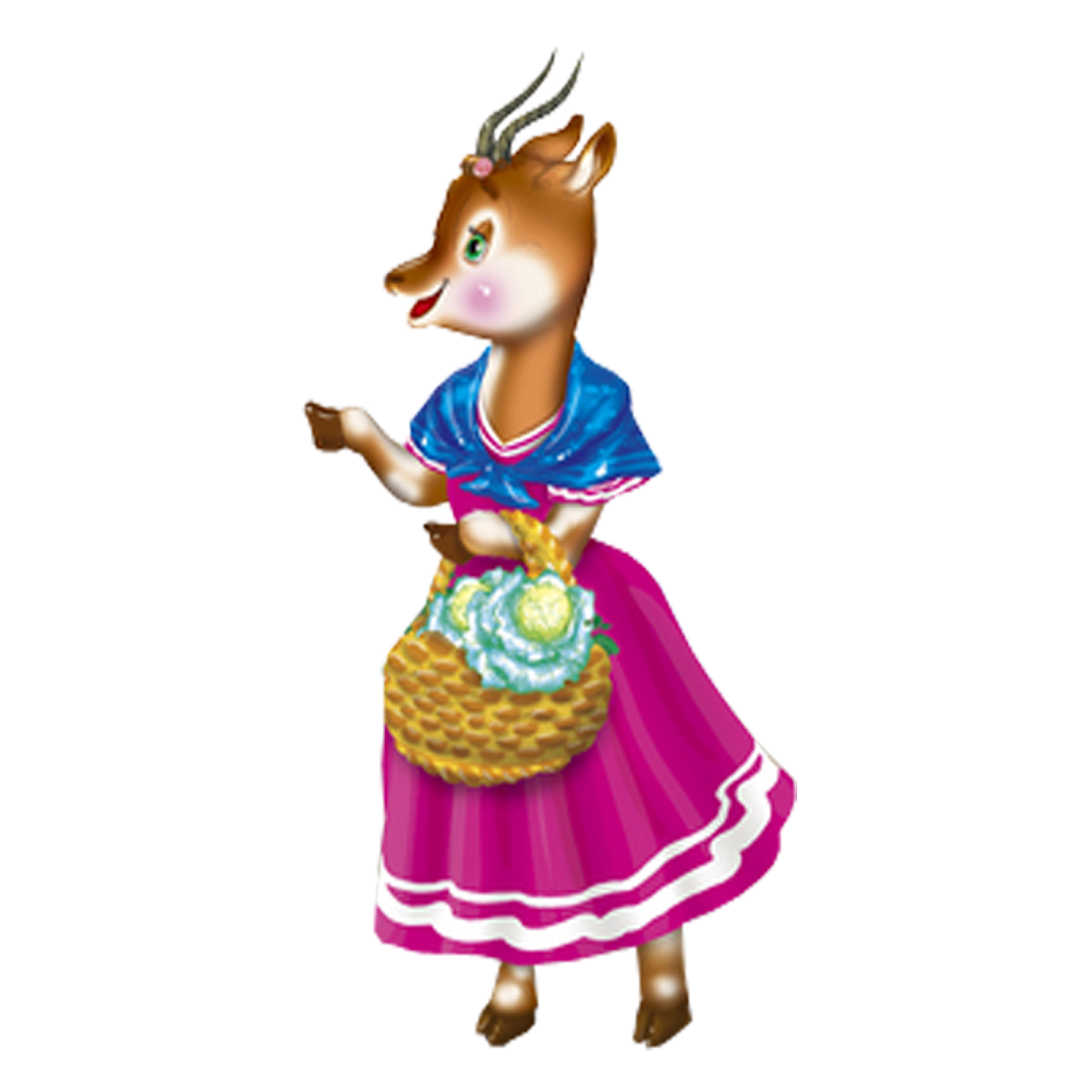 Мама коза на прозрачном фоне