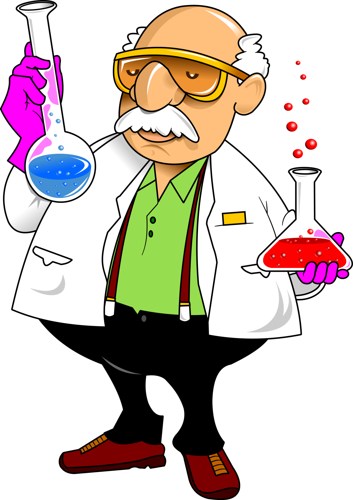 Химик с колбой